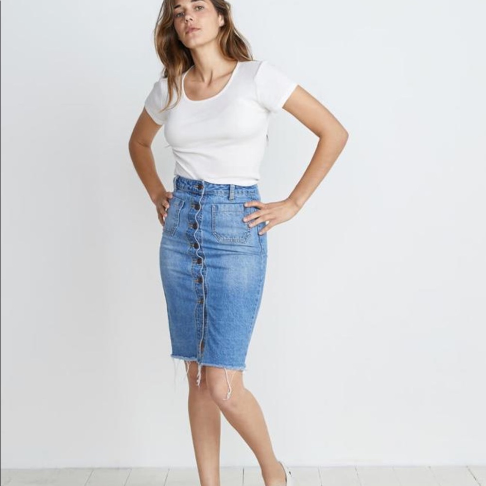 NWOT Marine Layer Brooke Midi Skirt